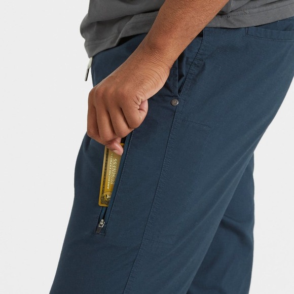 VUORI Ripstop Pant Indigo Tapered Leg Cotton Zip Pocket Stretch Casual Men's M - Picture 10 of 14